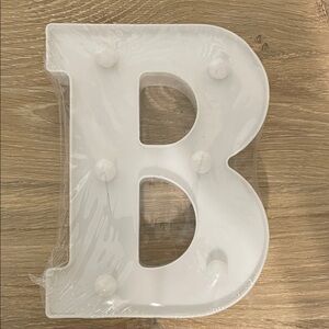 White Letter B Light